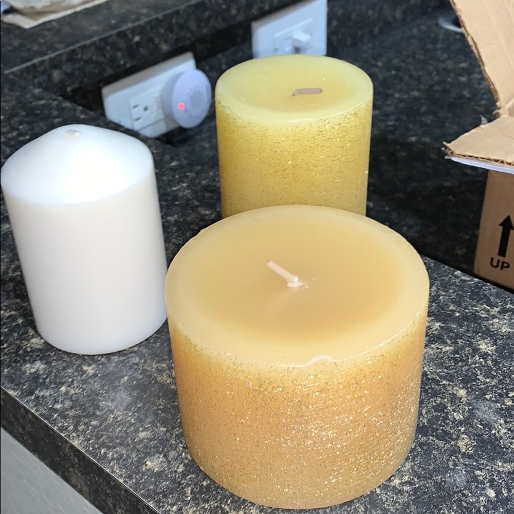 Set of 3 new sparkle candles